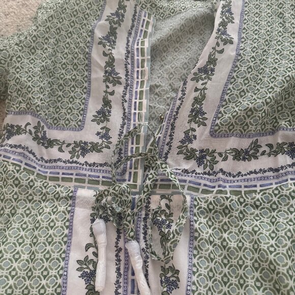 Tory Burch green printed shirt dress NWOT (new without tags) - Picture 11 of 12